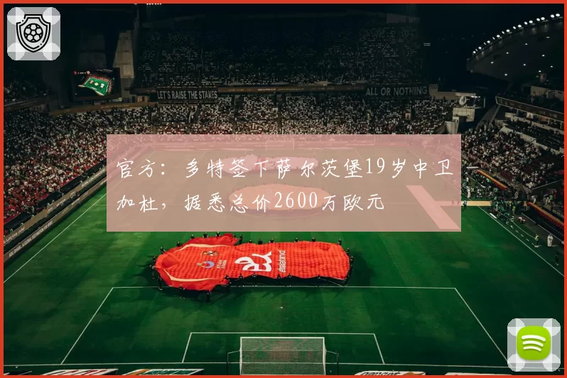 官方：多特签下萨尔茨堡19岁中卫加杜，据悉总价2600万欧元